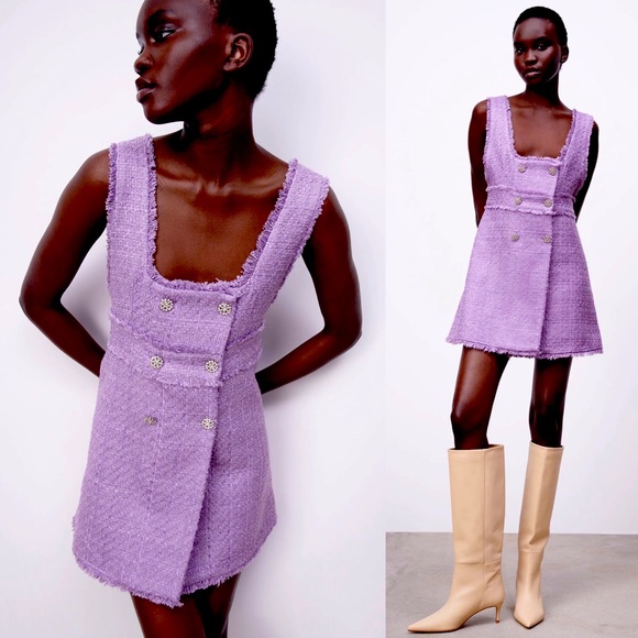 Zara | Dresses | Zara Rhinestone Button 